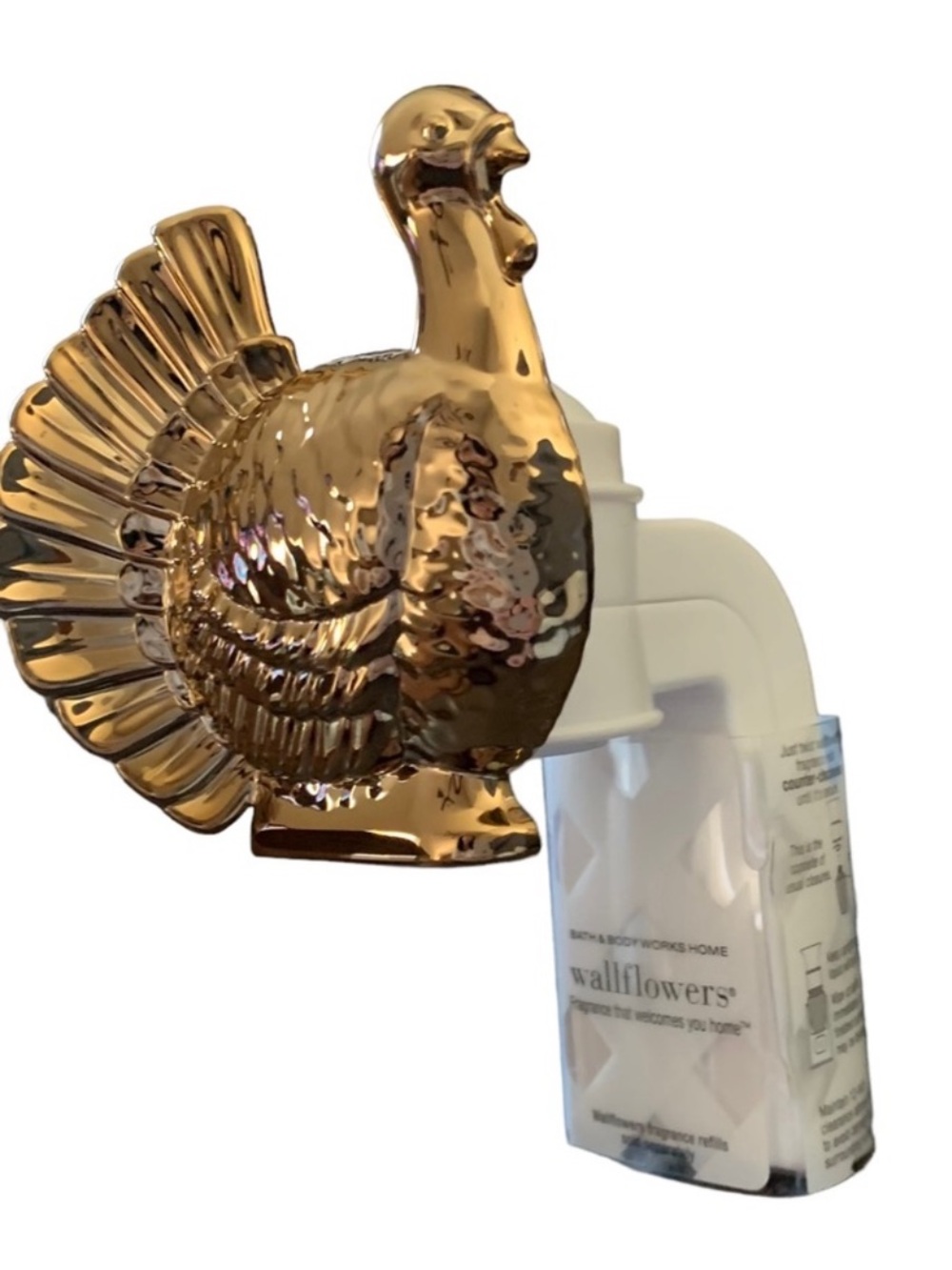 Bath & Body Works Shiny Gold Turkey Wallflowers Plug-In Accent - Picture 2 of 7